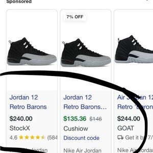 Jordan Retro 12 Black and Gray Sneakers